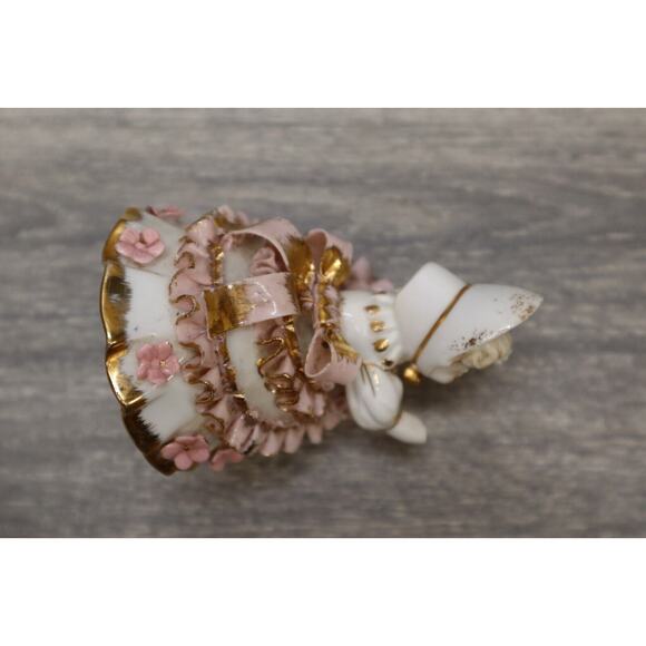 Vintage Geo Z Lefton Collectible Decoration Pink Bloomer Girl Porcelain KW1412 - Picture 9 of 12